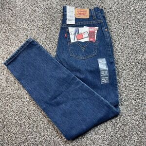 Levis 550 Womens Relaxed Tapered High Rise Blue Denim Jeans Size 10 L New